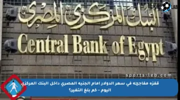 قفزة مفاجئة في سعر الدولار أمام الجنيه المصري داخل البنك المركزي اليوم – كم بلغ التغير؟